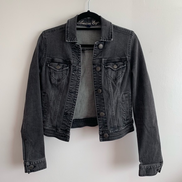 American Eagle Outfitters Jackets & Blazers - American Eagle Black Denim Jacket